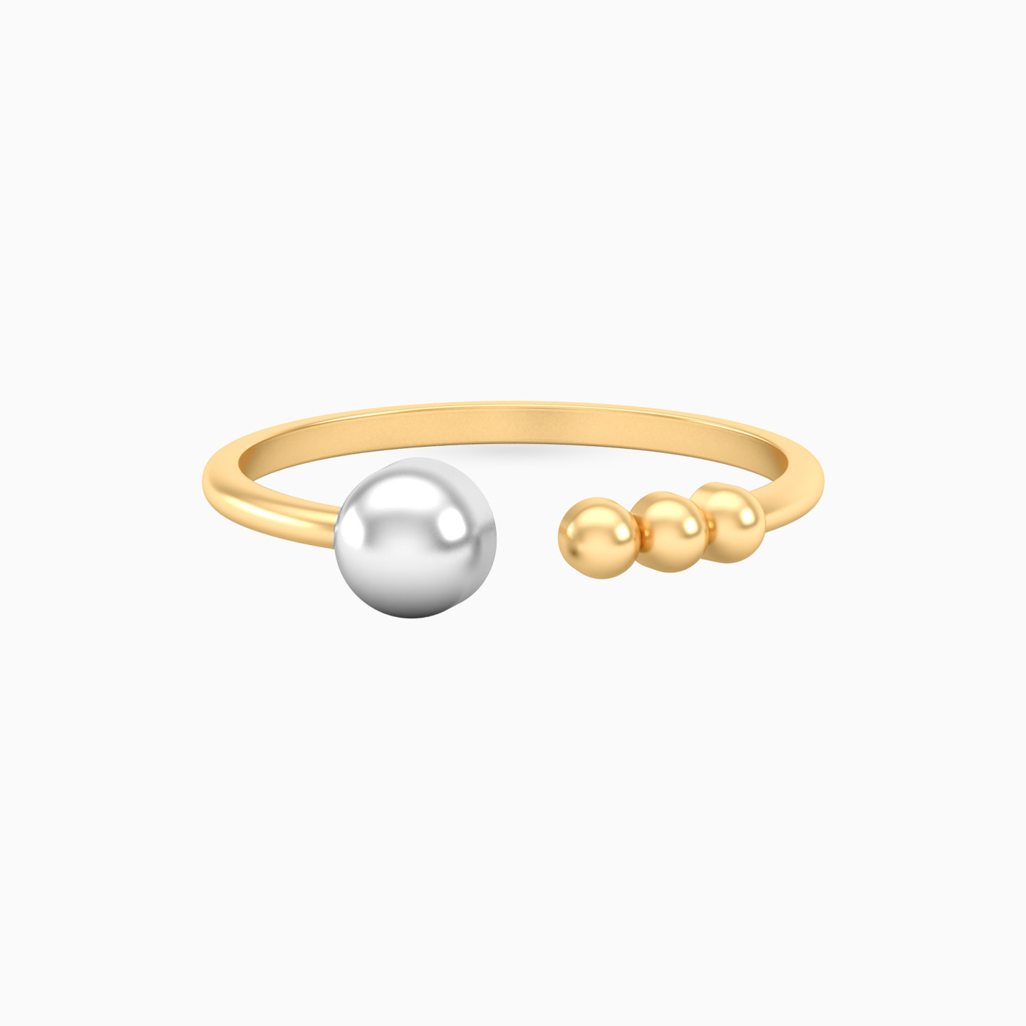 Round Two Headed Ring in 18K Gold Round Two Headed Ring in 18K Gold