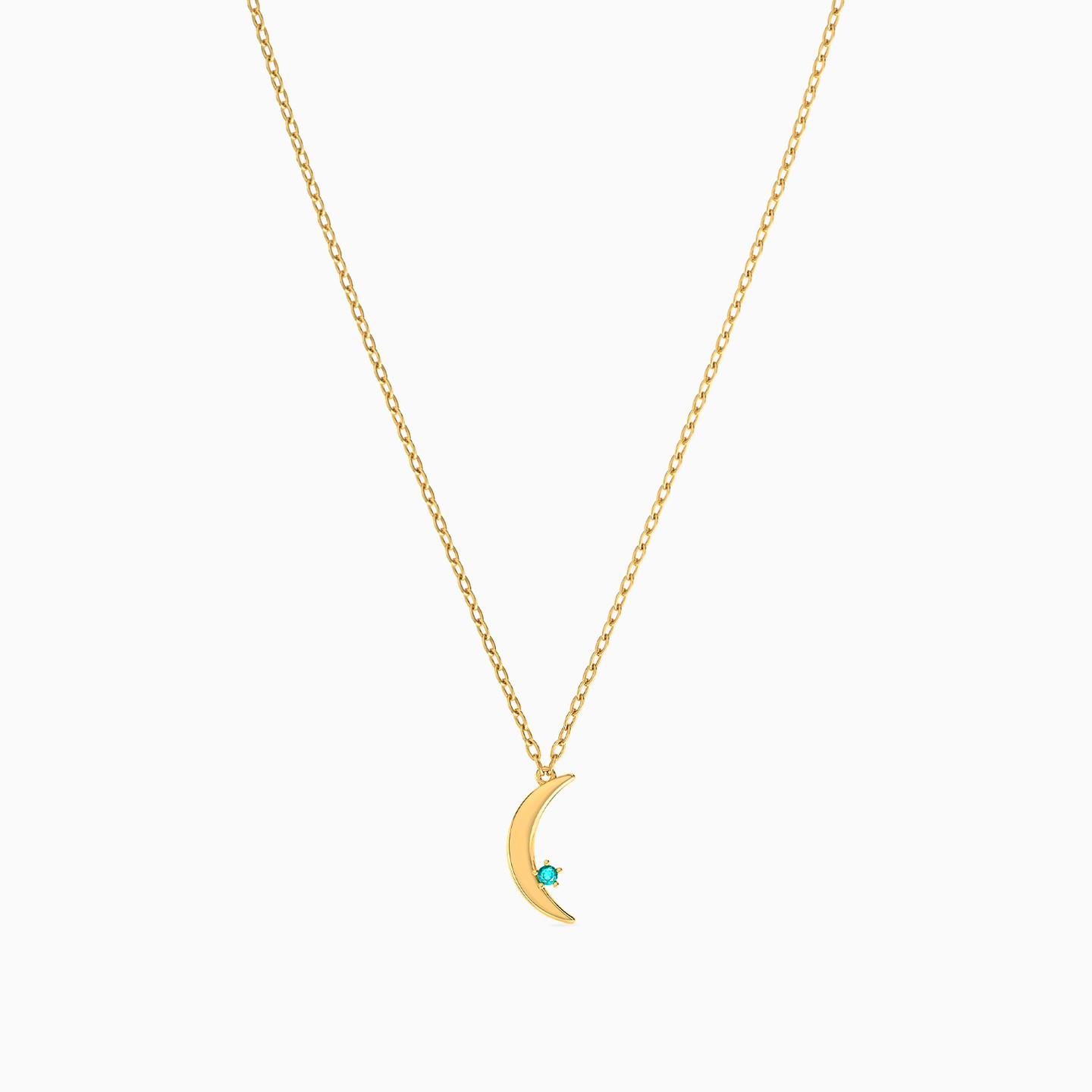 14K Gold Colored Stones Pendant Necklace - 3