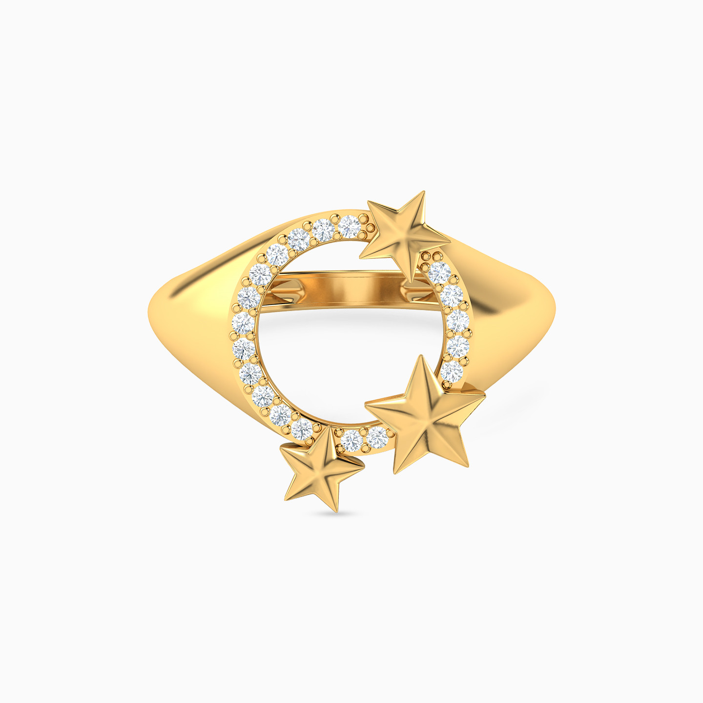 18K Gold Diamond Statement Ring