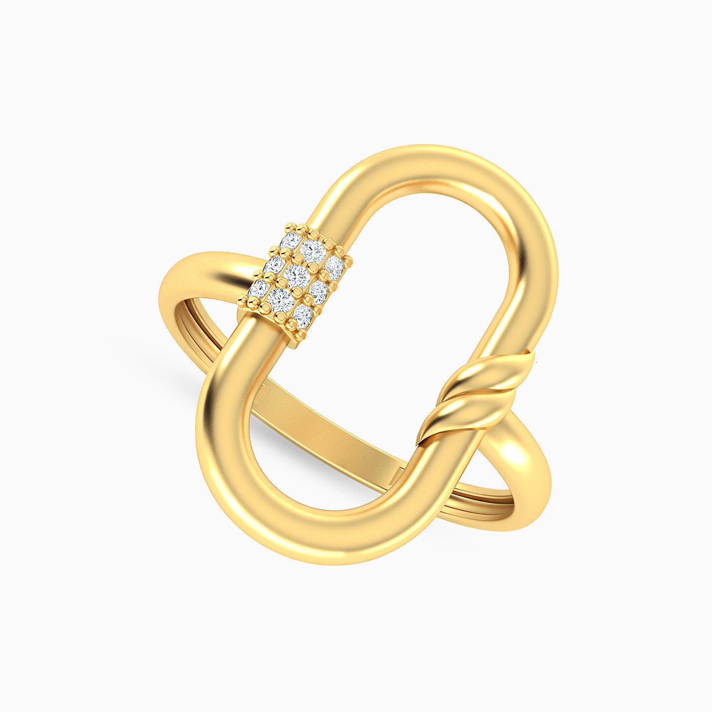 18K Gold Diamond Statement Ring - 2