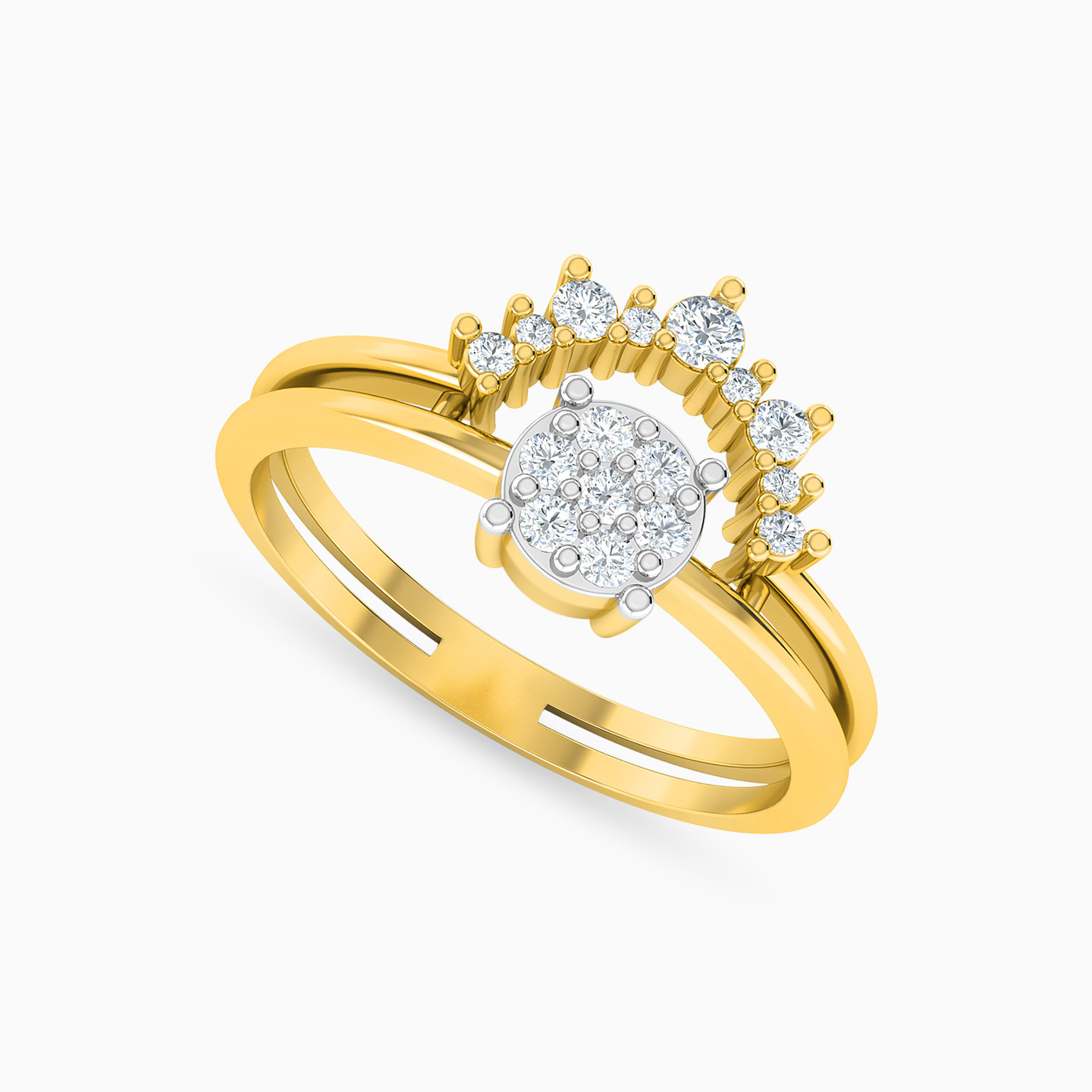 18K Gold Diamond Statement Ring - 2