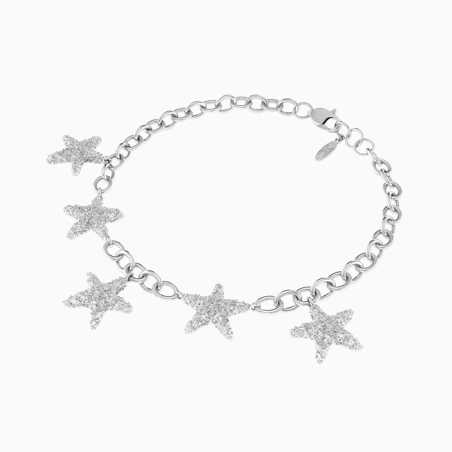 Big Starfish Charms Chain Bracelet in Silver - 3 Big Starfish Charms Chain Bracelet in Silver - 3