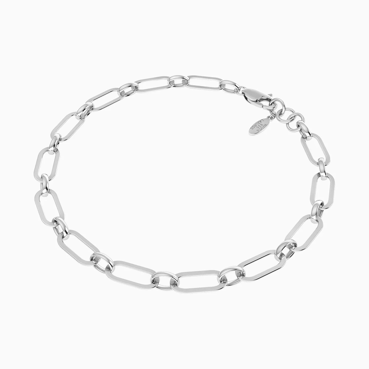 Elongated Paperclip Links Chain Bracelet in Silver - 3 Elongated Paperclip Links Chain Bracelet in Silver - 3