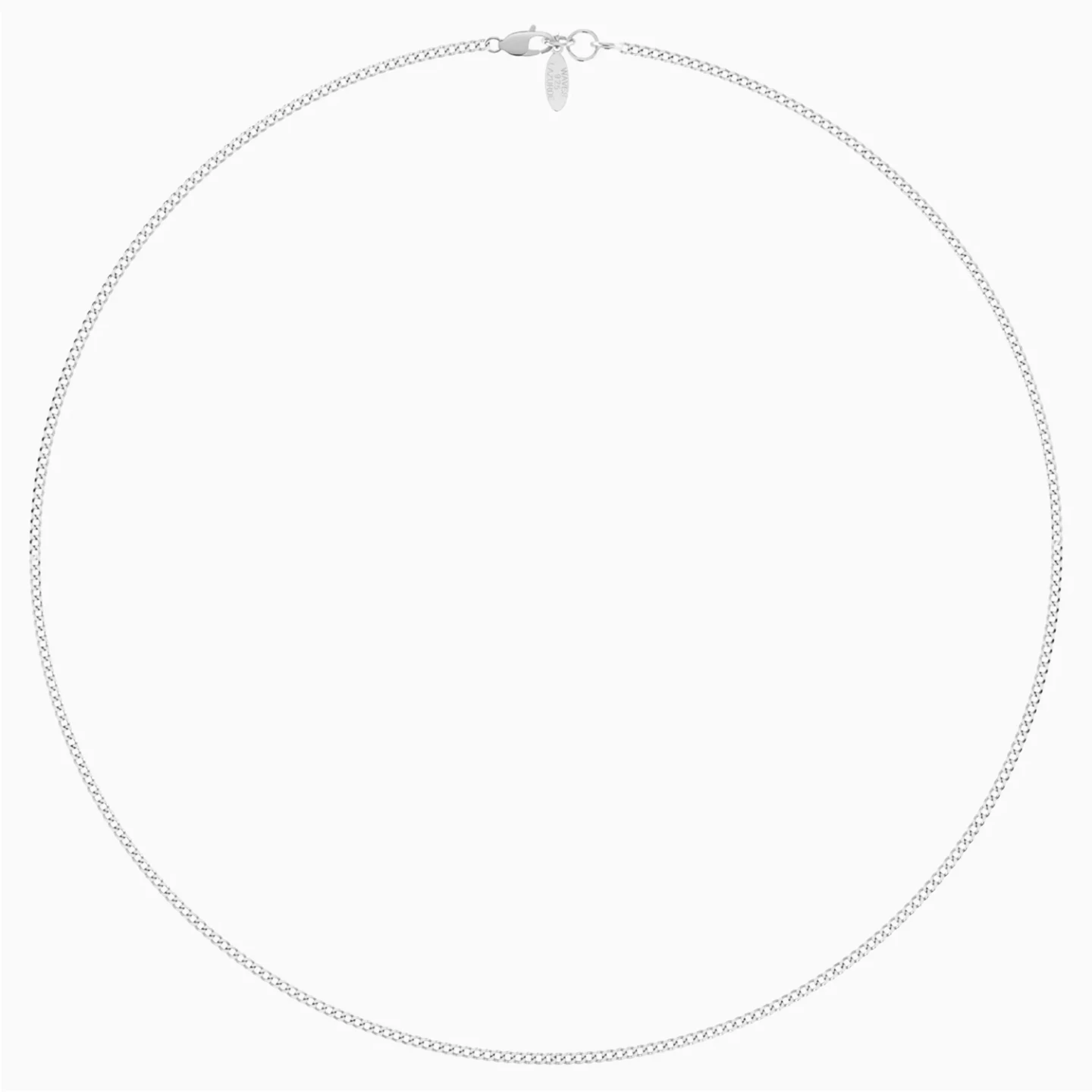 Classical Curb Chain Necklace in Silver - 3 Classical Curb Chain Necklace in Silver - 3