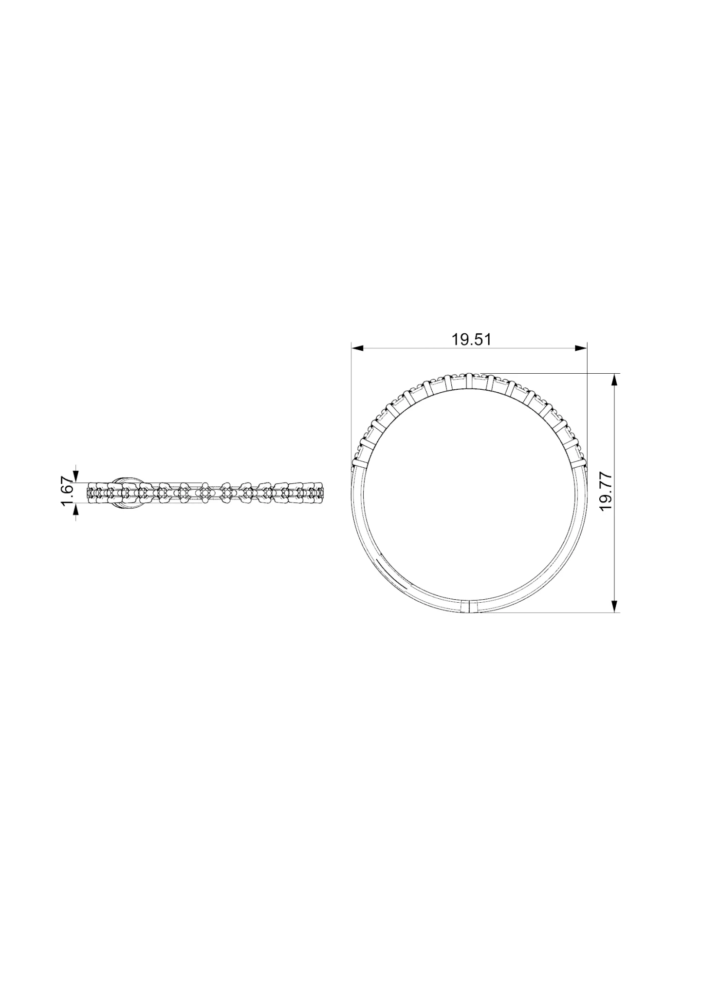 Elevated Settings Diamond Ring in 18K Gold - 5 Elevated Settings Diamond Ring in 18K Gold - 5
