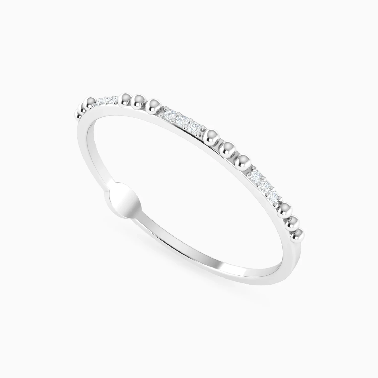 Beaded Band Diamond Ring in 18K Gold - 3 Beaded Band Diamond Ring in 18K Gold - 3
