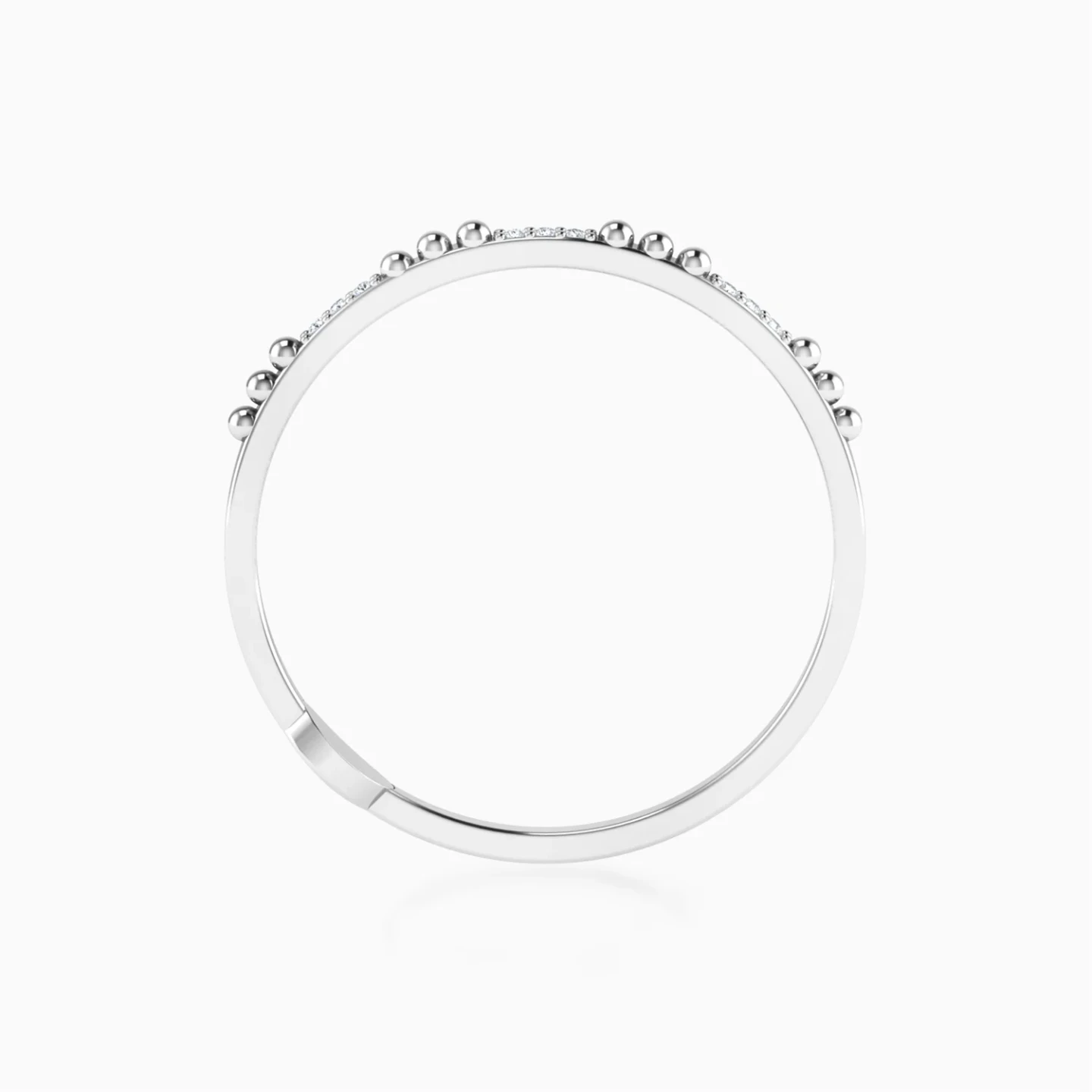 Beaded Band Diamond Ring in 18K Gold - 4 Beaded Band Diamond Ring in 18K Gold - 4
