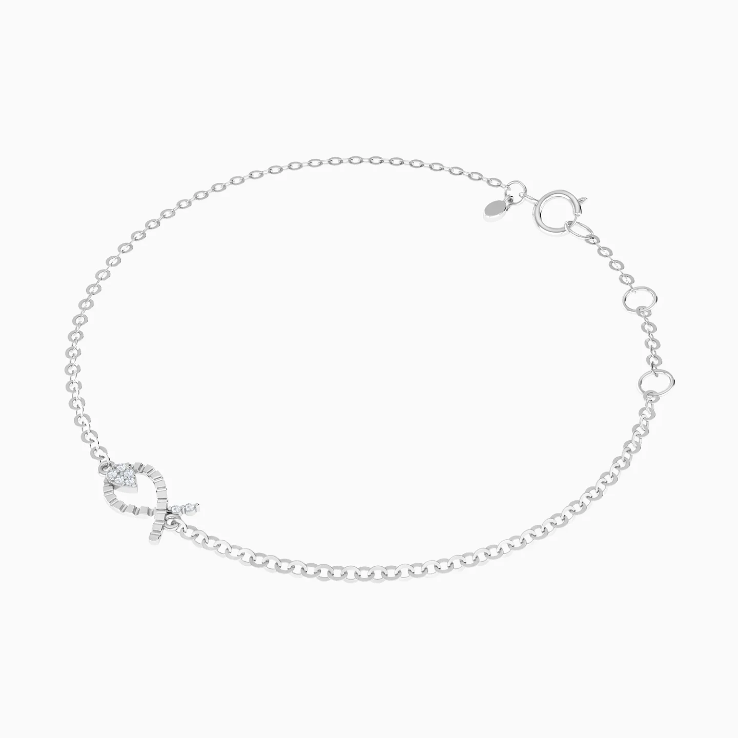 Flowing Loop & Teardrop Diamond Chain Bracelet in 18K Gold - 3 Flowing Loop & Teardrop Diamond Chain Bracelet in 18K Gold - 3