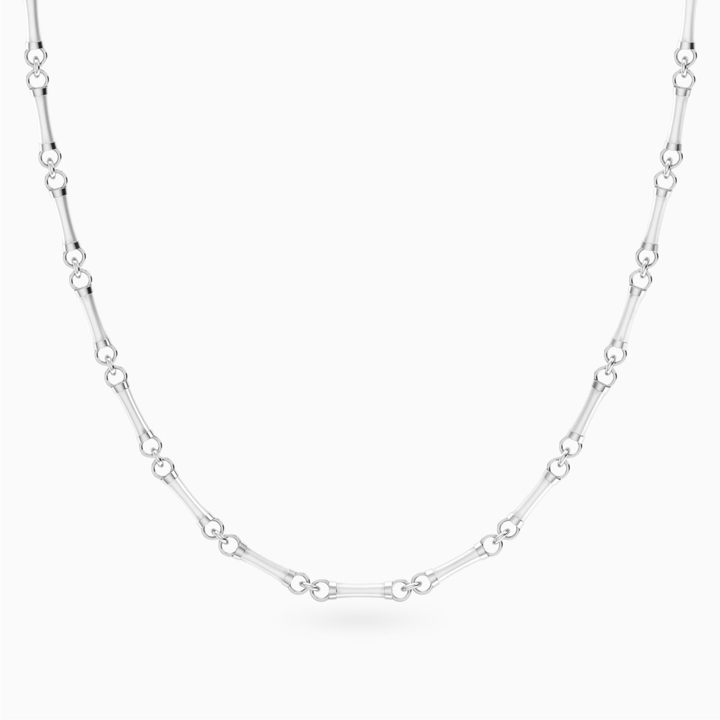 Beaded Necklace in Silver Beaded Necklace in Silver