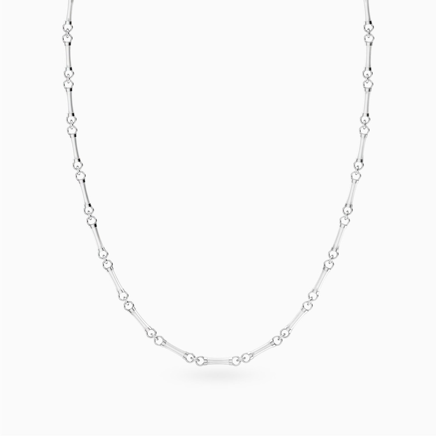 Beaded Necklace in Silver - 3 Beaded Necklace in Silver - 3