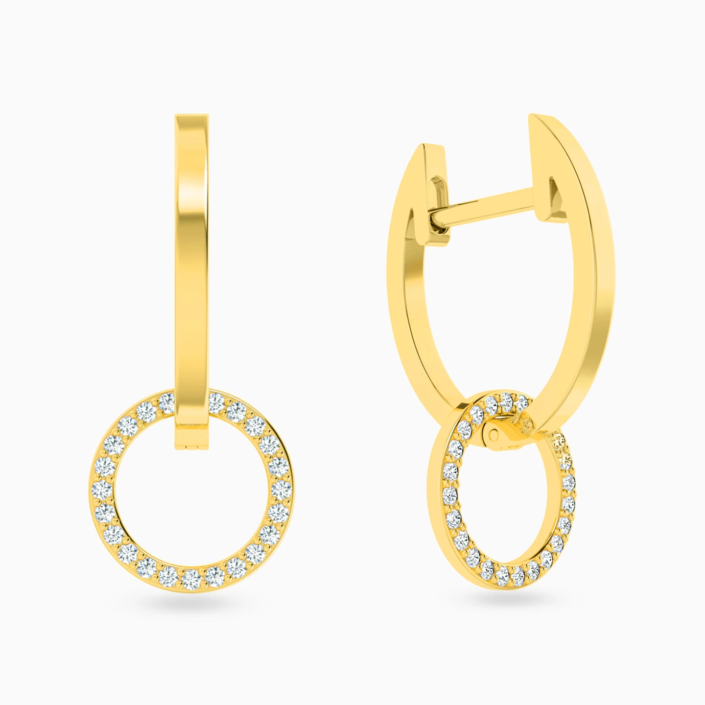 Rectangle Diamonds Stud Earrings in 18K Gold Rectangle Diamonds Stud Earrings in 18K Gold