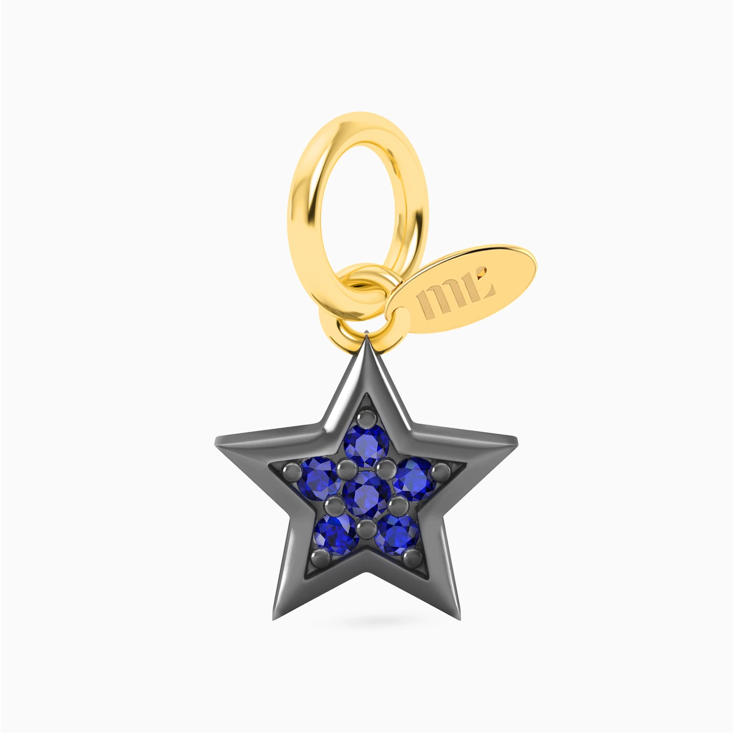 Star Blue Stones Charm in 18K Gold Star Blue Stones Charm in 18K Gold