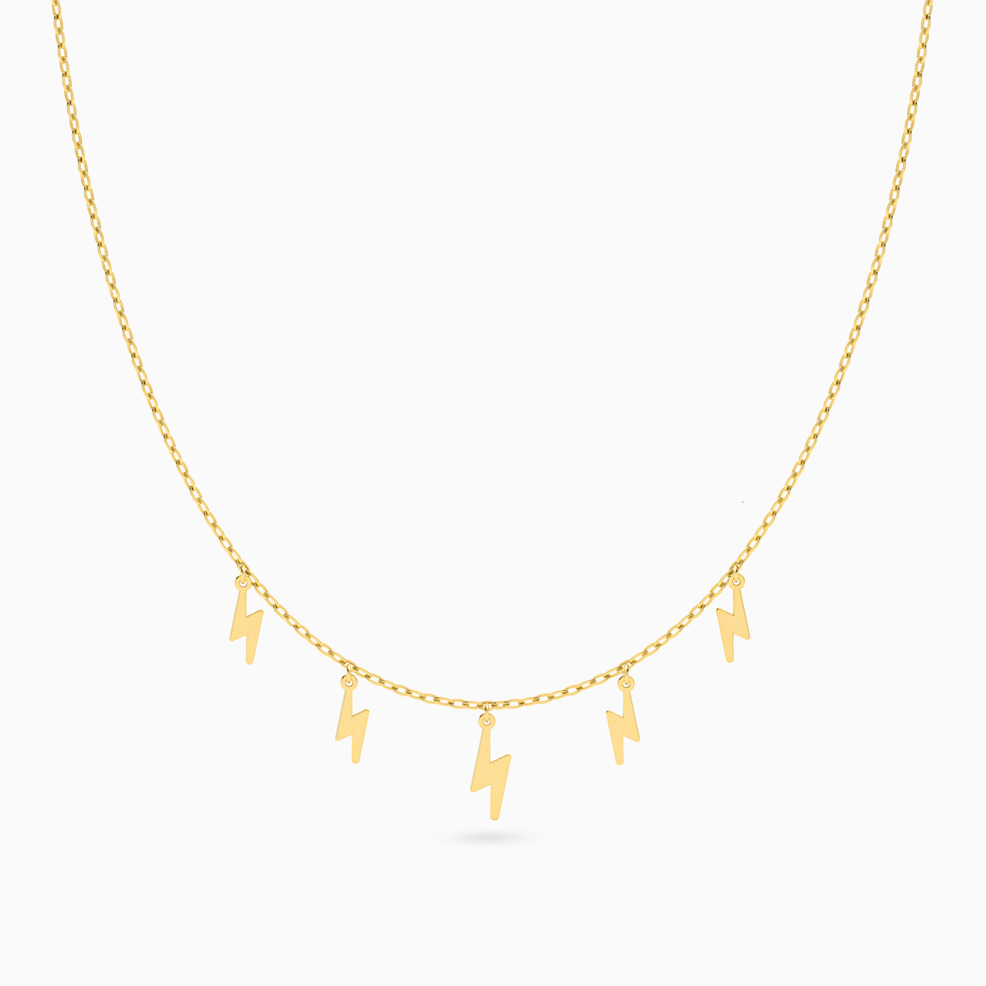 Lightning Chain Necklace in 18K Gold - 2 Lightning Chain Necklace in 18K Gold - 2