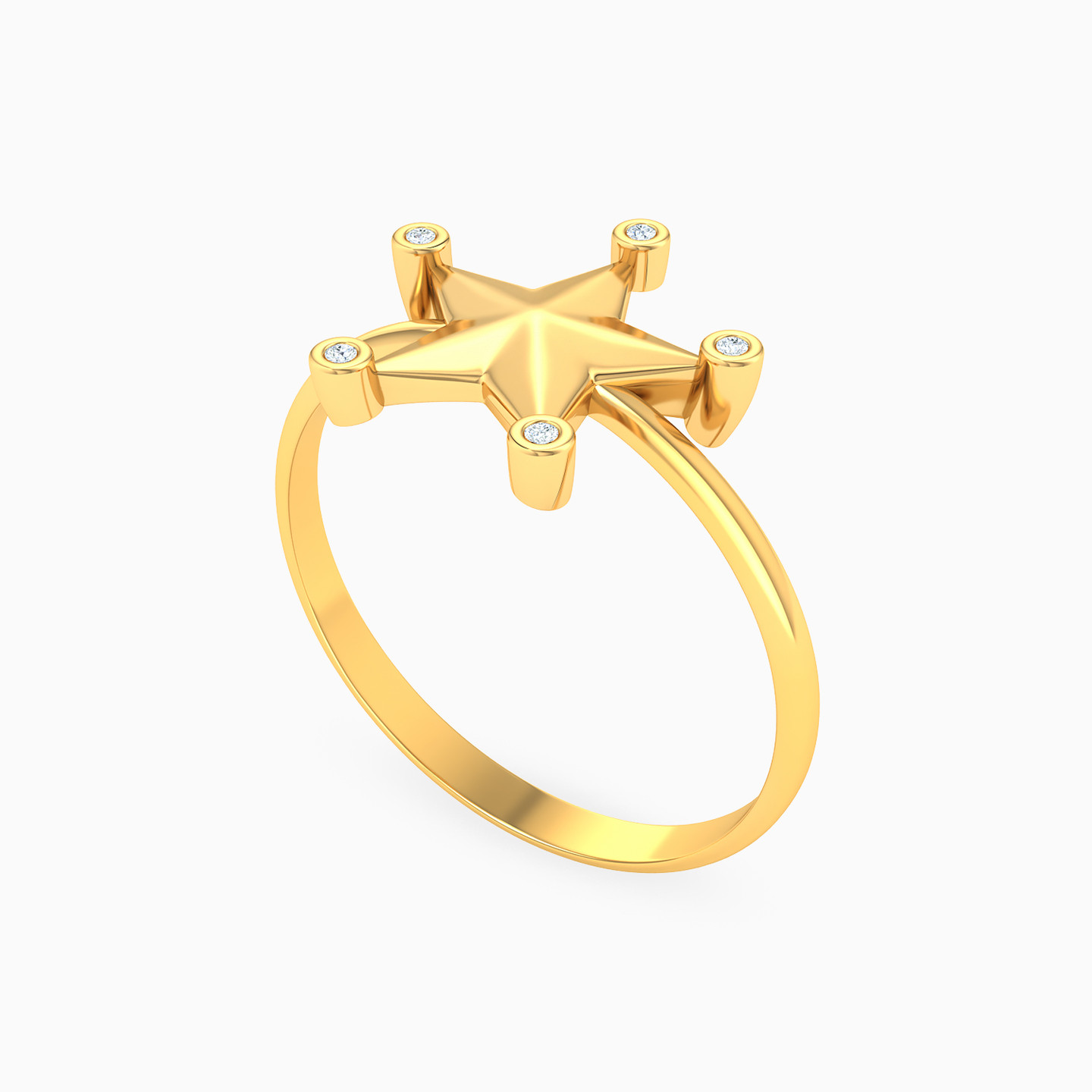 18K Gold Diamond Statement Ring - 2