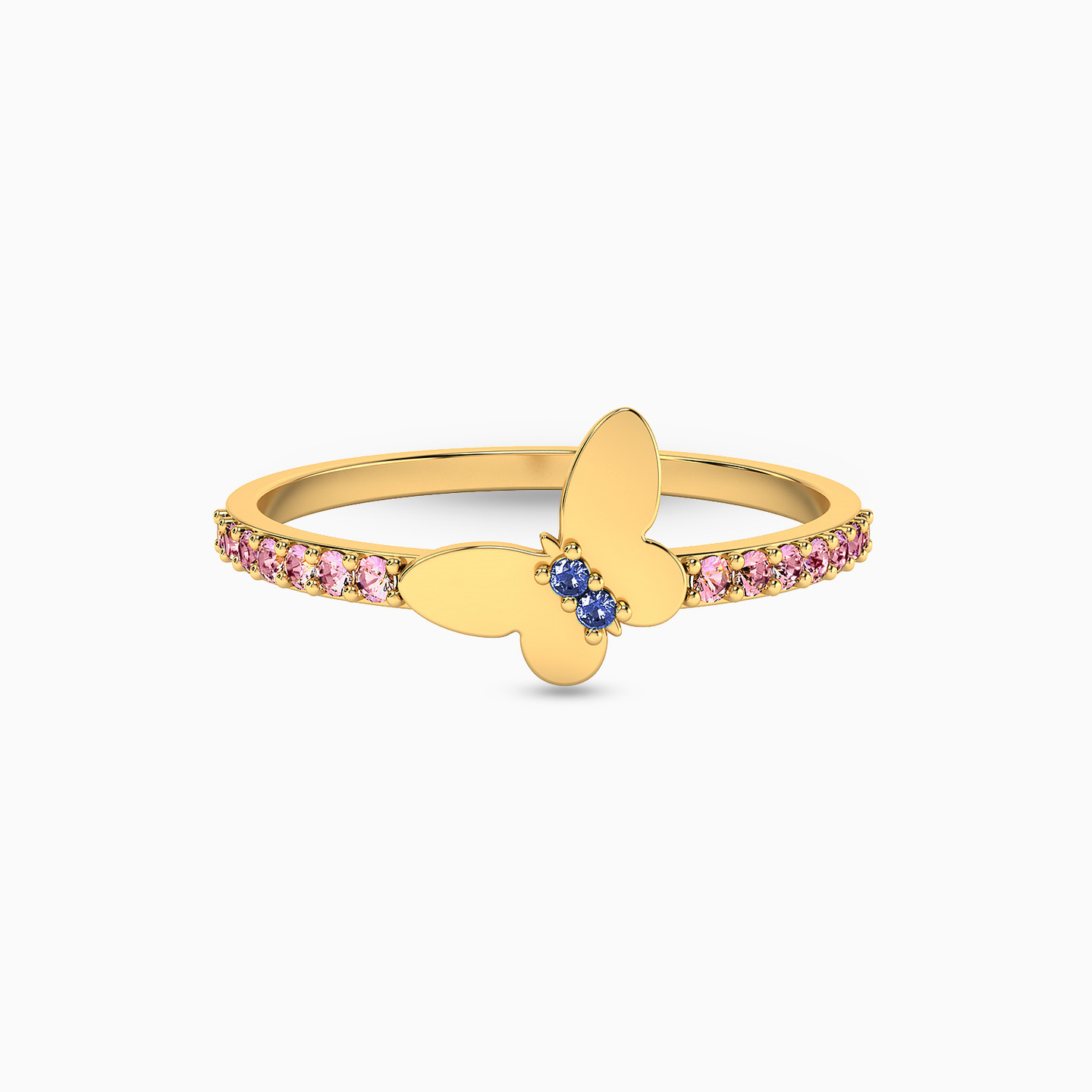 Butterfly Colored Stones Ring in 18K Gold Butterfly Colored Stones Ring in 18K Gold