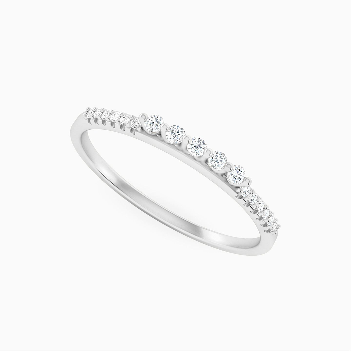 Brilliant Diamonds Eternity Ring in 18K Gold - 3 Brilliant Diamonds Eternity Ring in 18K Gold - 3