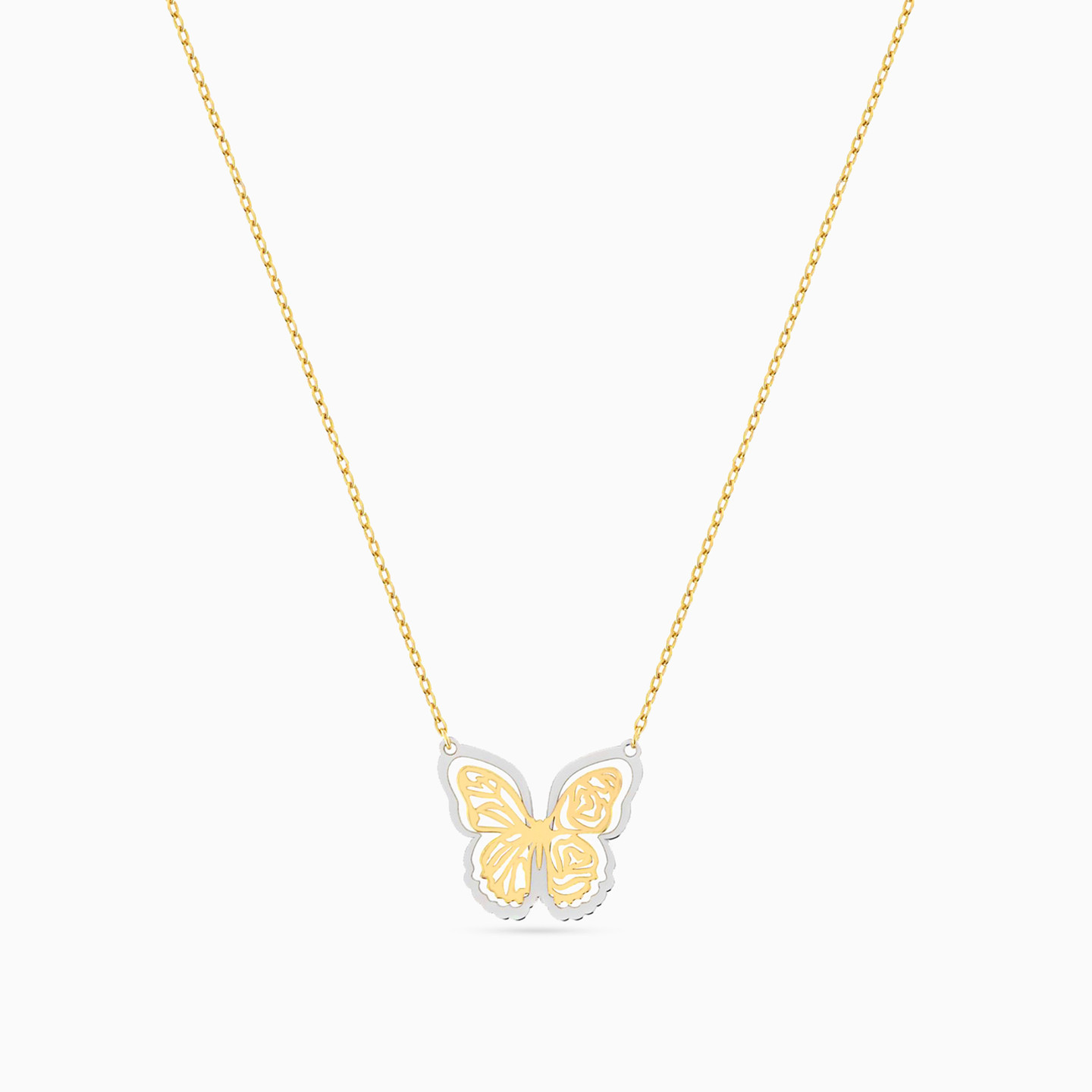 Butterfly Necklace In 18K Gold - 2 Butterfly Necklace In 18K Gold - 2