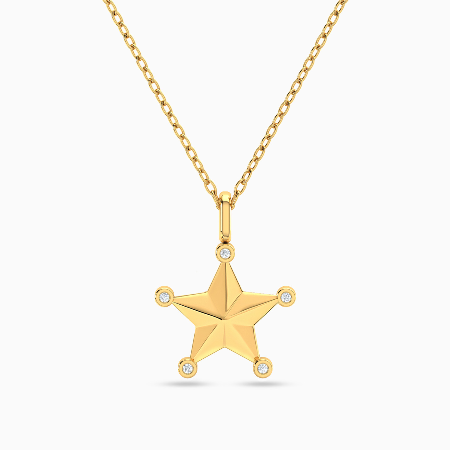 Star Diamonds Necklace In 18K Gold Star Diamonds Necklace In 18K Gold