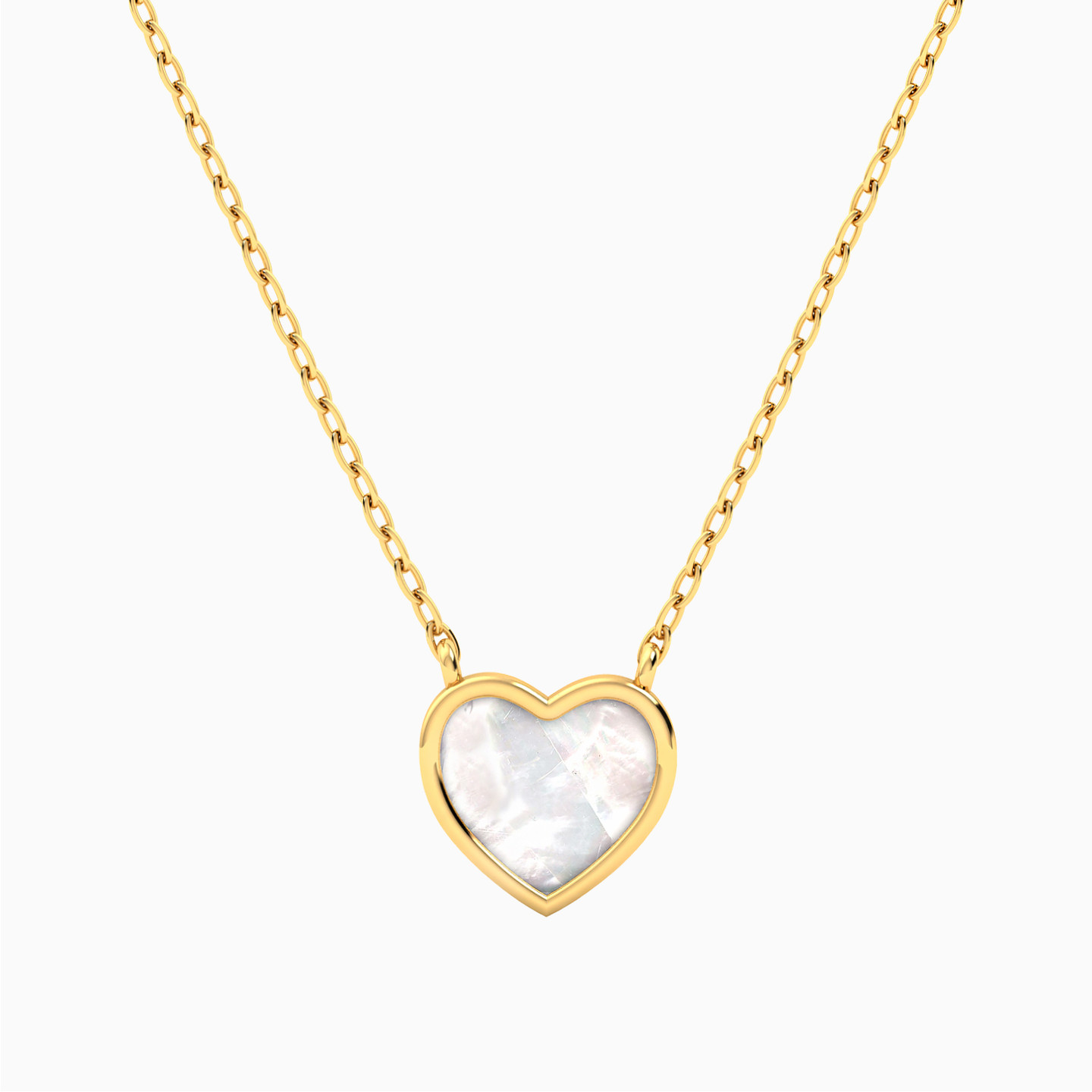 Heart Pearls Necklace In 18K Gold