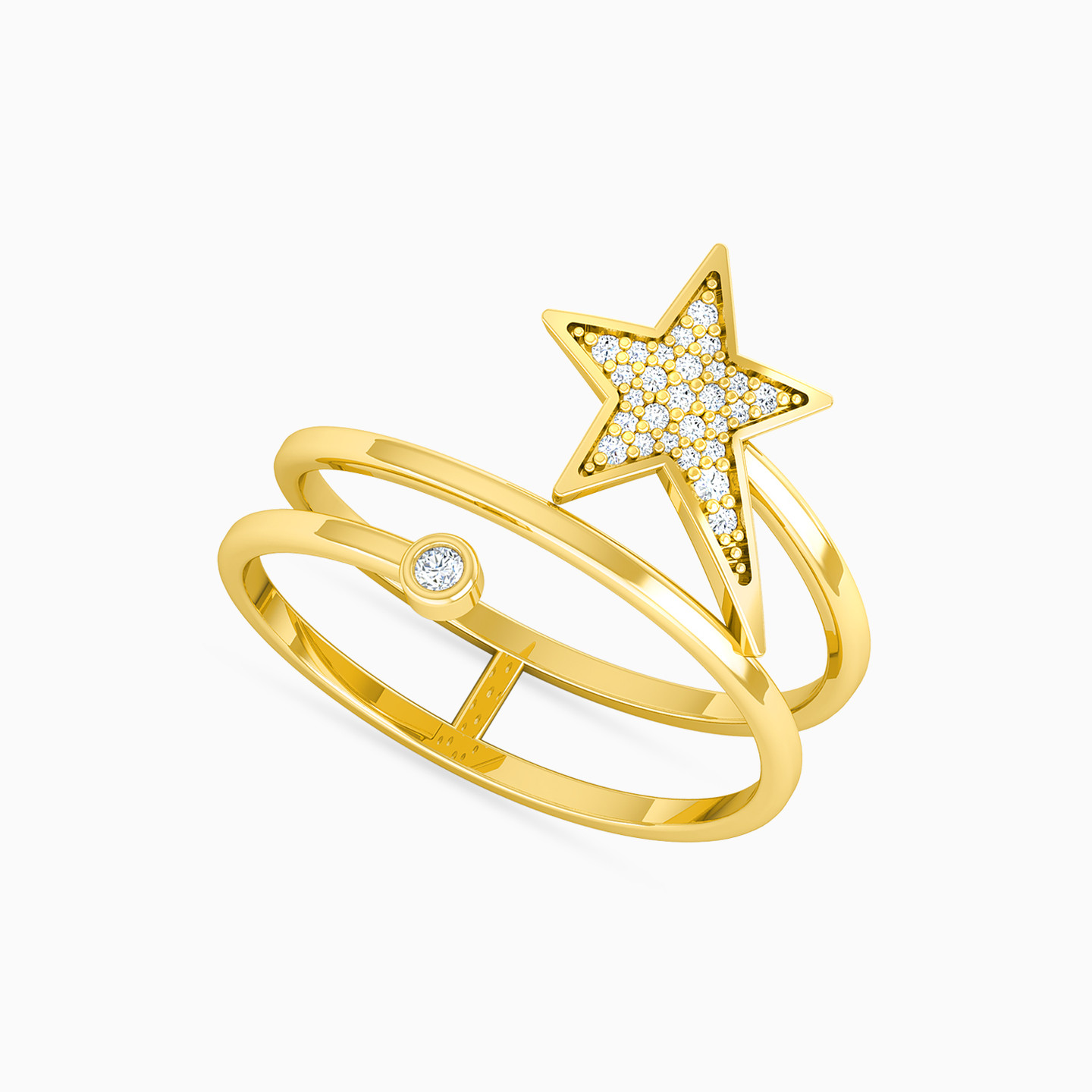 18K Gold Diamond Statement Ring - 2