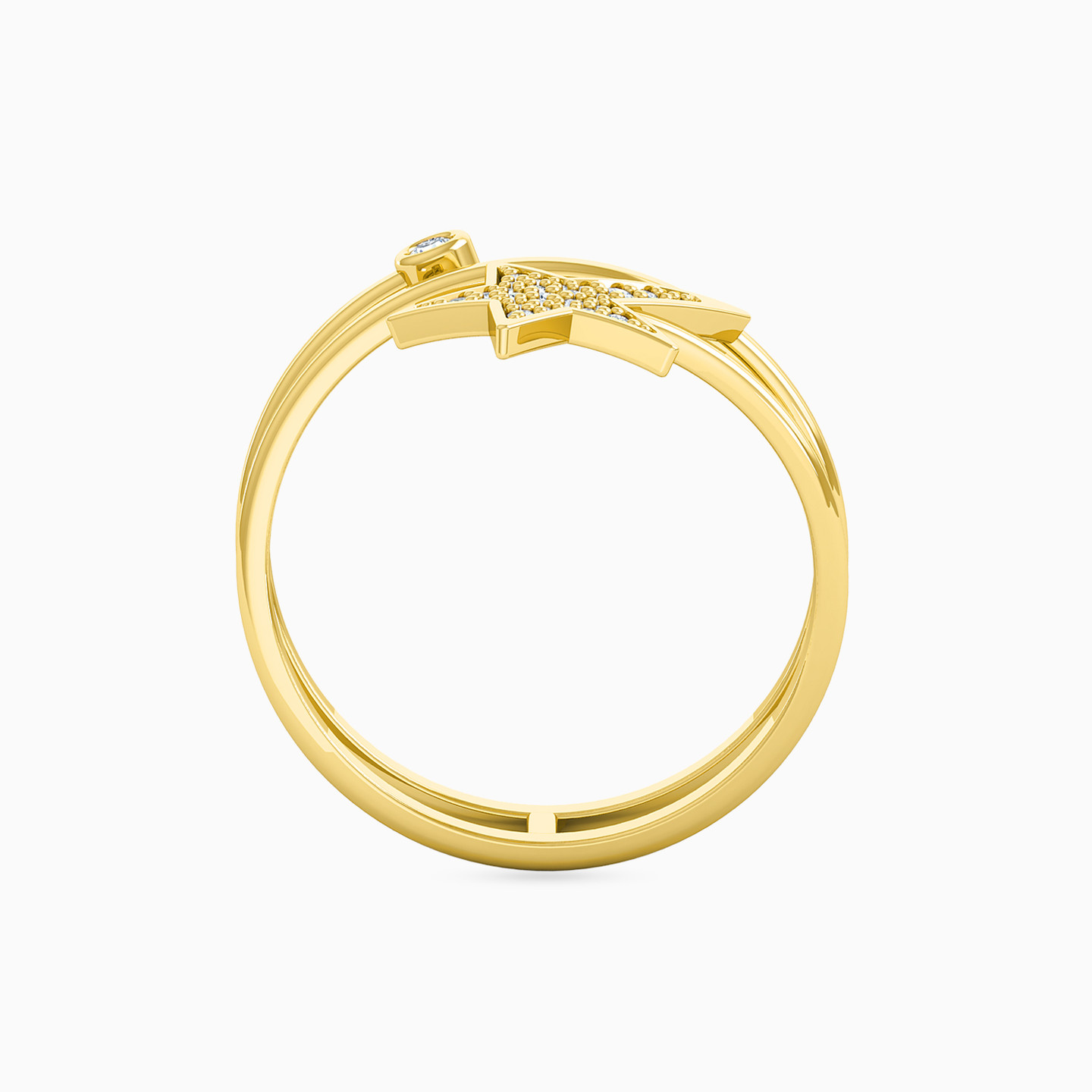 18K Gold Diamond Statement Ring - 3