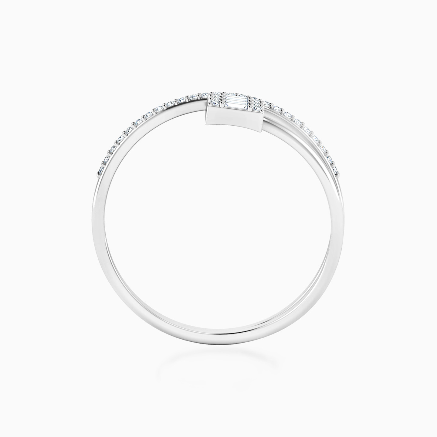 Baguette Diamonds Ring in 18K Gold - 3 Baguette Diamonds Ring in 18K Gold - 3