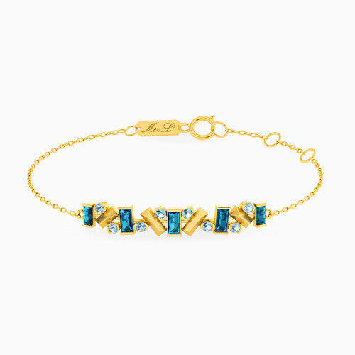 MLB83 - Baguette Green Stones Chain Bracelet in 18K Gold - 111100300122181-1.jpg