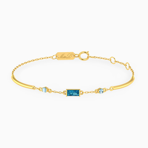 MLB80 - Baguette Green Stones Chain Bracelet in 18K Gold - 111100300092181-1.jpg