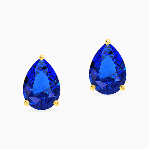 MLE24 - Pear Blue Stone Stud Earrings in 18K Gold - 111031100162001-1.jpg