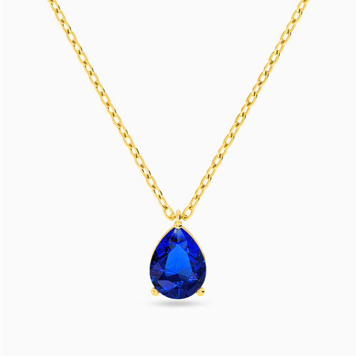 MLN51 - Pear Blue Stone Necklace in 18K Gold - 111051100392424-1.jpg