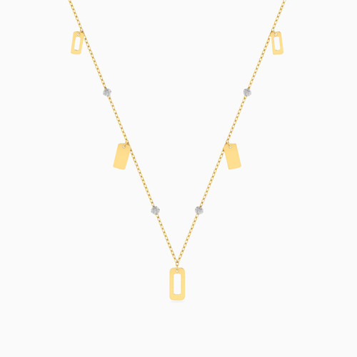 MLN74 - Rectangle Chain Necklace in 18K Gold - 21046140322-1.jpg