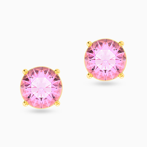 MLE7 - Circle Rose Stone Stud Earrings in 18K Gold - 111031100182003-1.jpg