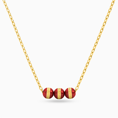 LIN66 - Red Stone Chain Necklace in 18K Gold - 112050200022451-1.jpg