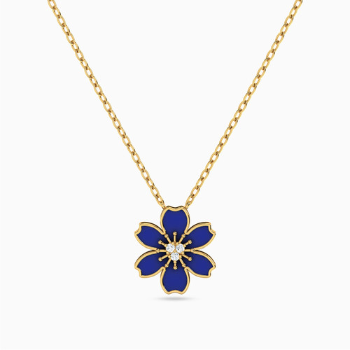 LIN641 - Flower Blue Stone Necklace in 18K Gold - 112051100852451-1.jpg
