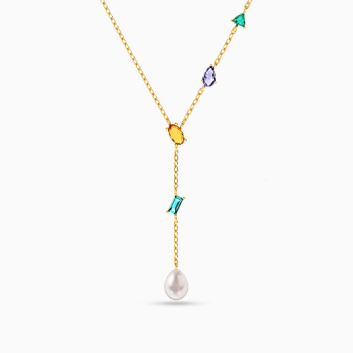 LIN646 - Multishaped Pearl & Colored Stones Necklace in 18K Gold - 112051102302451-1.jpg