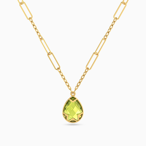 LIN778 - Pear Yellow Stone Necklace in 18K Gold - 112051102912451 -1.jpg