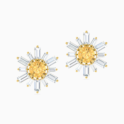 LIE3 - Flower Yellow Stone Stud Earrings in 18K Gold - 112031100102001-1.jpg