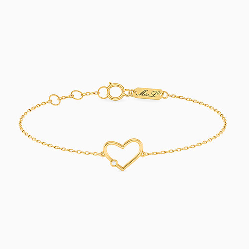 MLB158 - Heart Diamonds Chain Bracelet in 18K Gold - BM30-367-1.jpg