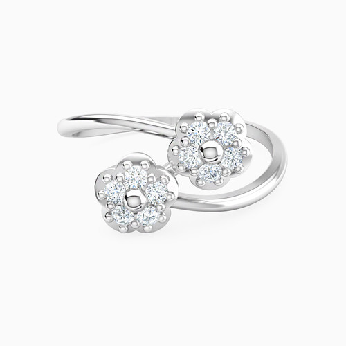 LGR575 - Flower Cubic Zirconia Two Headed Ring in 18K Gold - 314021800381191-1.jpg
