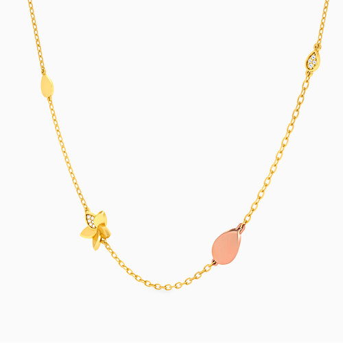 MLN552 - Flower Diamonds Chain Necklace in 18K Gold - NM50-315-2.jpg