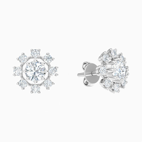 LIE19 - Flower Cubic Zirconia Stud Earrings in 18K Gold - 312030300021001-2.jpg