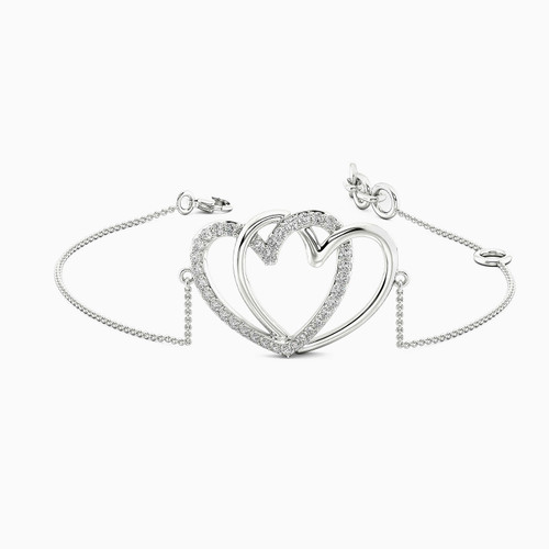 LDB74 - Heart Diamond Chain Bracelet in 18K Gold - 444360300591191-1.jpg