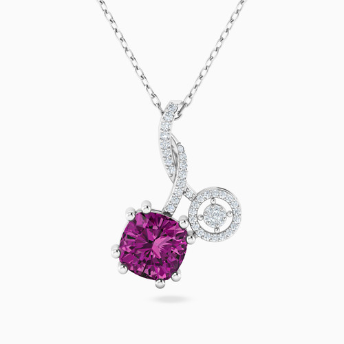 LDN1309 - Circle Diamond & Purple Stone Necklace in 18K Gold - HS40-312-1.jpg LDN1309 - Circle Diamond & Purple Stone Necklace in 18K Gold - HS40-312-1.jpg