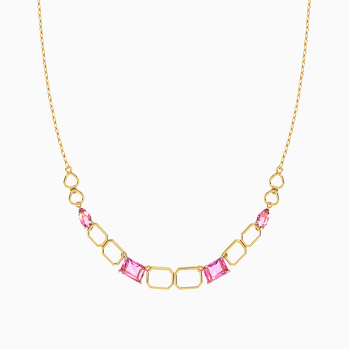 MLN1064 - Links Rose Stone Chain Necklace in 14K Gold - 101051100302421-1.jpg