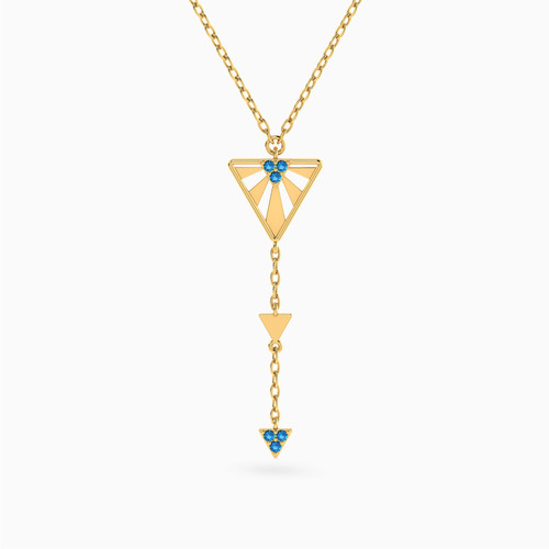 MLN1068 - Triangle Green Stones Necklace in 14K Gold - 101051100282421-1.jpg