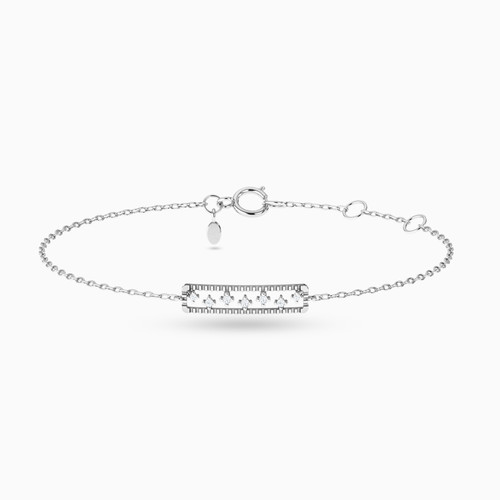 LDB264 - Rectangle Diamond Chain Bracelet in 18K Gold - 144360301171181-1.jpg