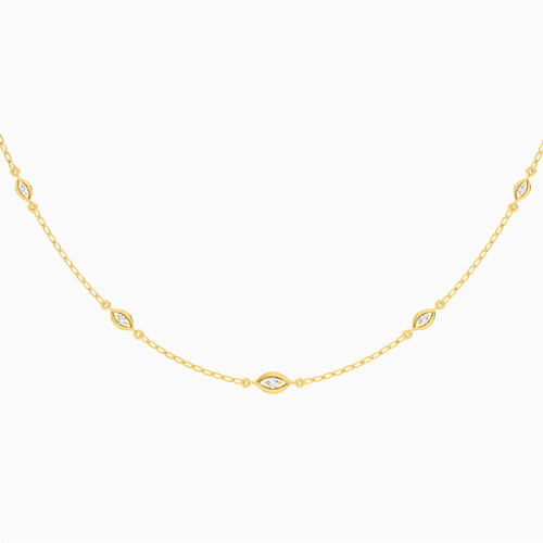 MLN558 - Marquise Diamonds Chain Necklace in 18K Gold - NM50-257-1.jpg