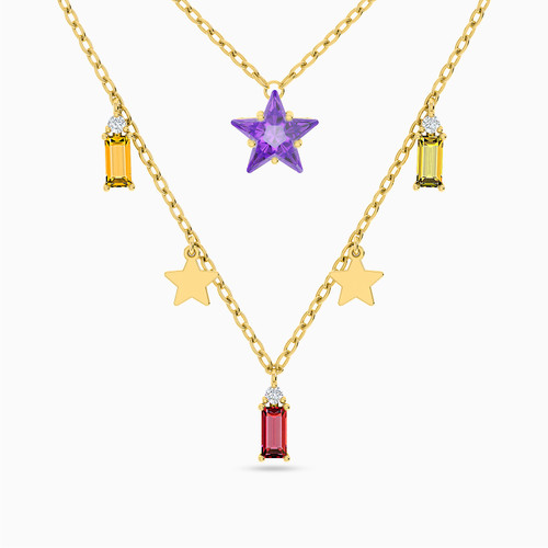 LIN183 - Colored Stones Layered Necklace in 18K Gold - 112051100252451-1.jpg