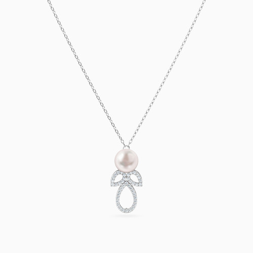 LDN997 - Flower Diamond & Pearl Necklace in 18K Gold - HS40-188-3.jpg LDN997 - Flower Diamond & Pearl Necklace in 18K Gold - HS40-188-3.jpg