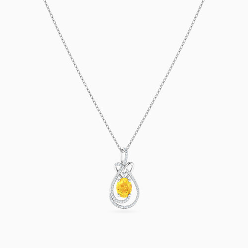 LDN1008 - Pear Diamond & Yellow Stone Necklace in 18K Gold - HS40-245-3.jpg